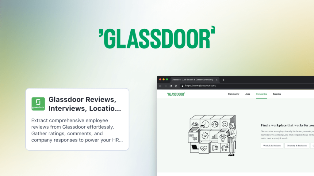 How to scrape data from Glassdoor